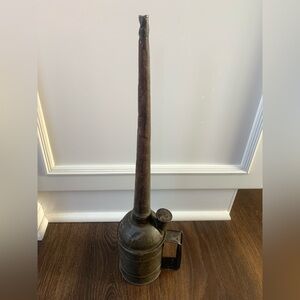 Vintage Railroad Oil Can Large 20 in mid-century.